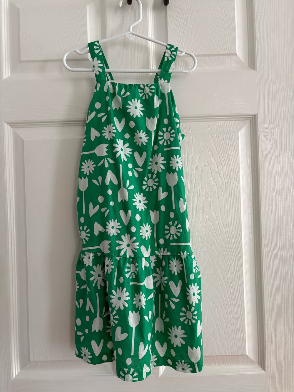 Primary Green Floral Print Sundress